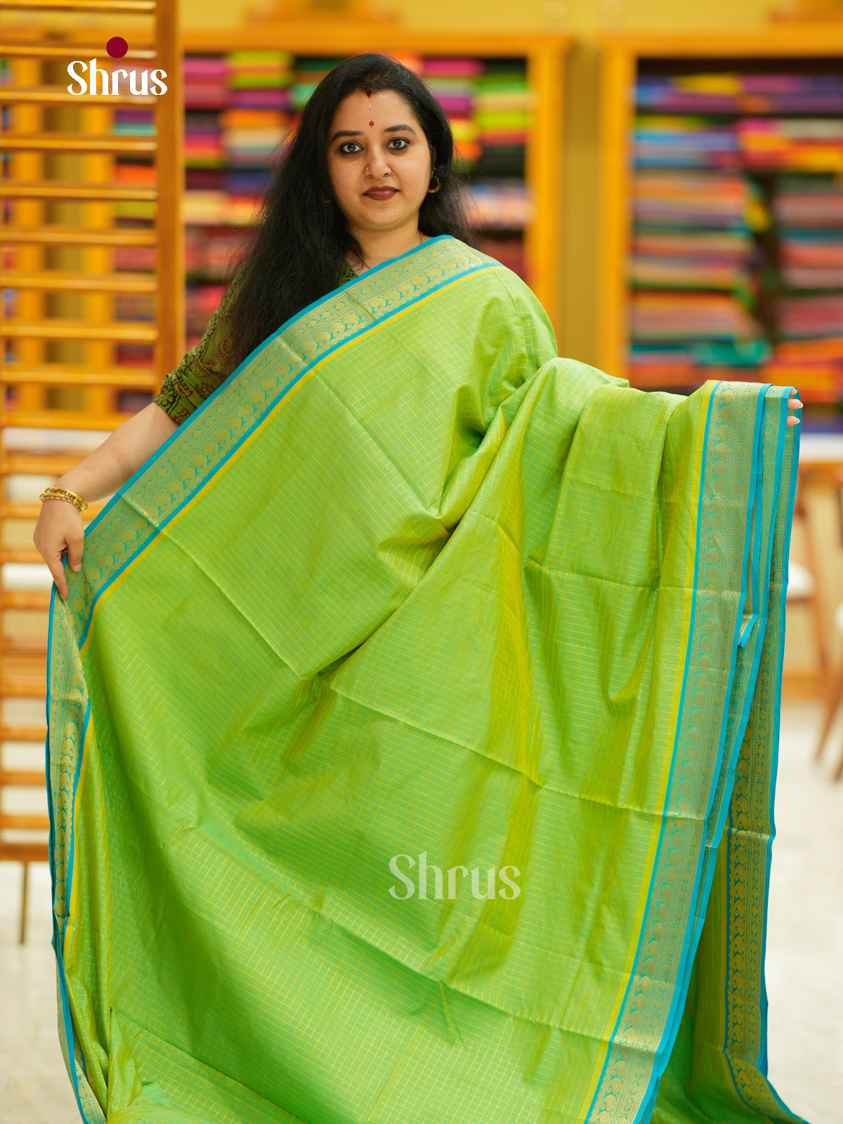 Silkcotton-halfpure Saree - EH10028