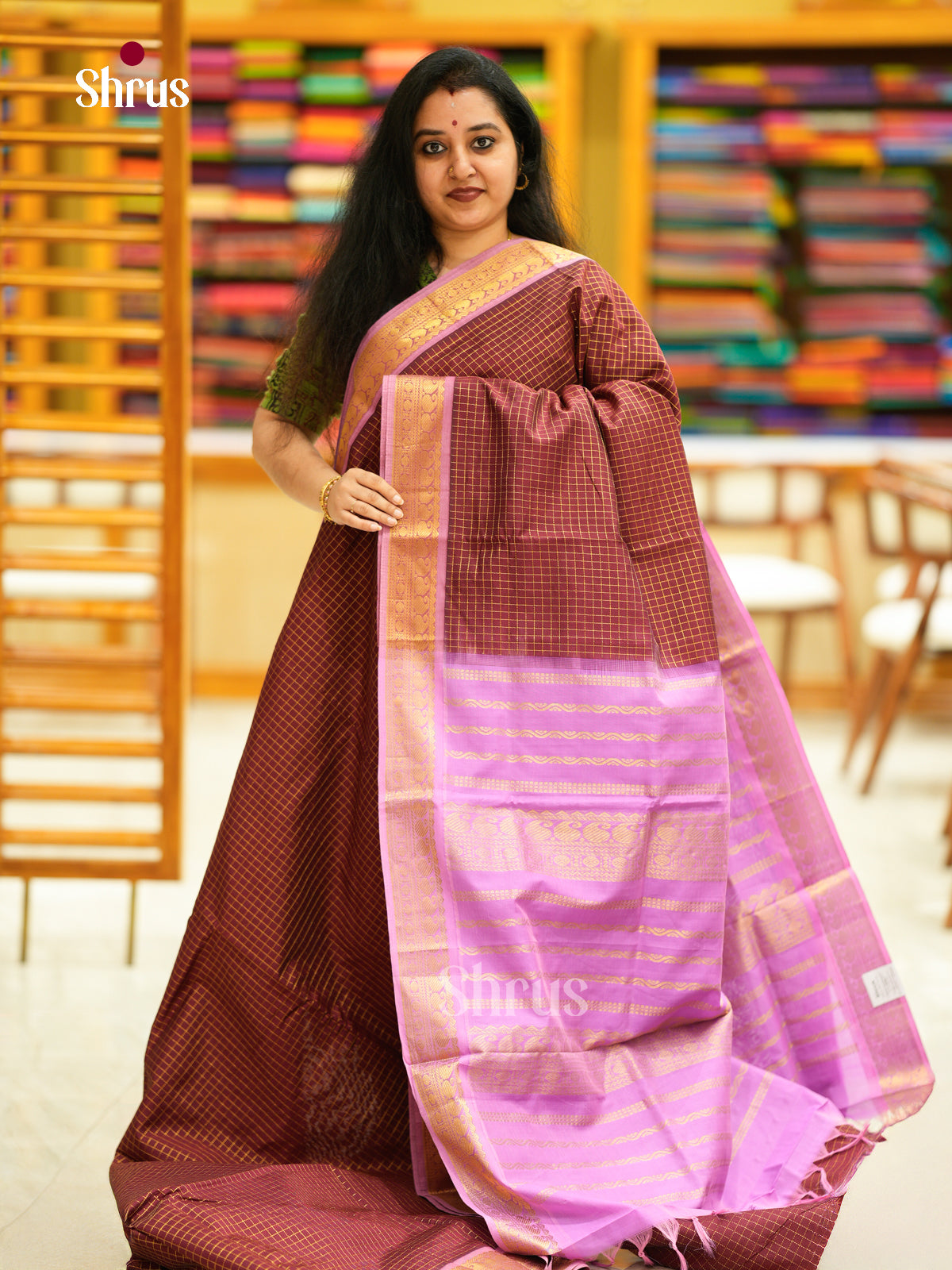 Silkcotton-halfpure Saree - EH10030