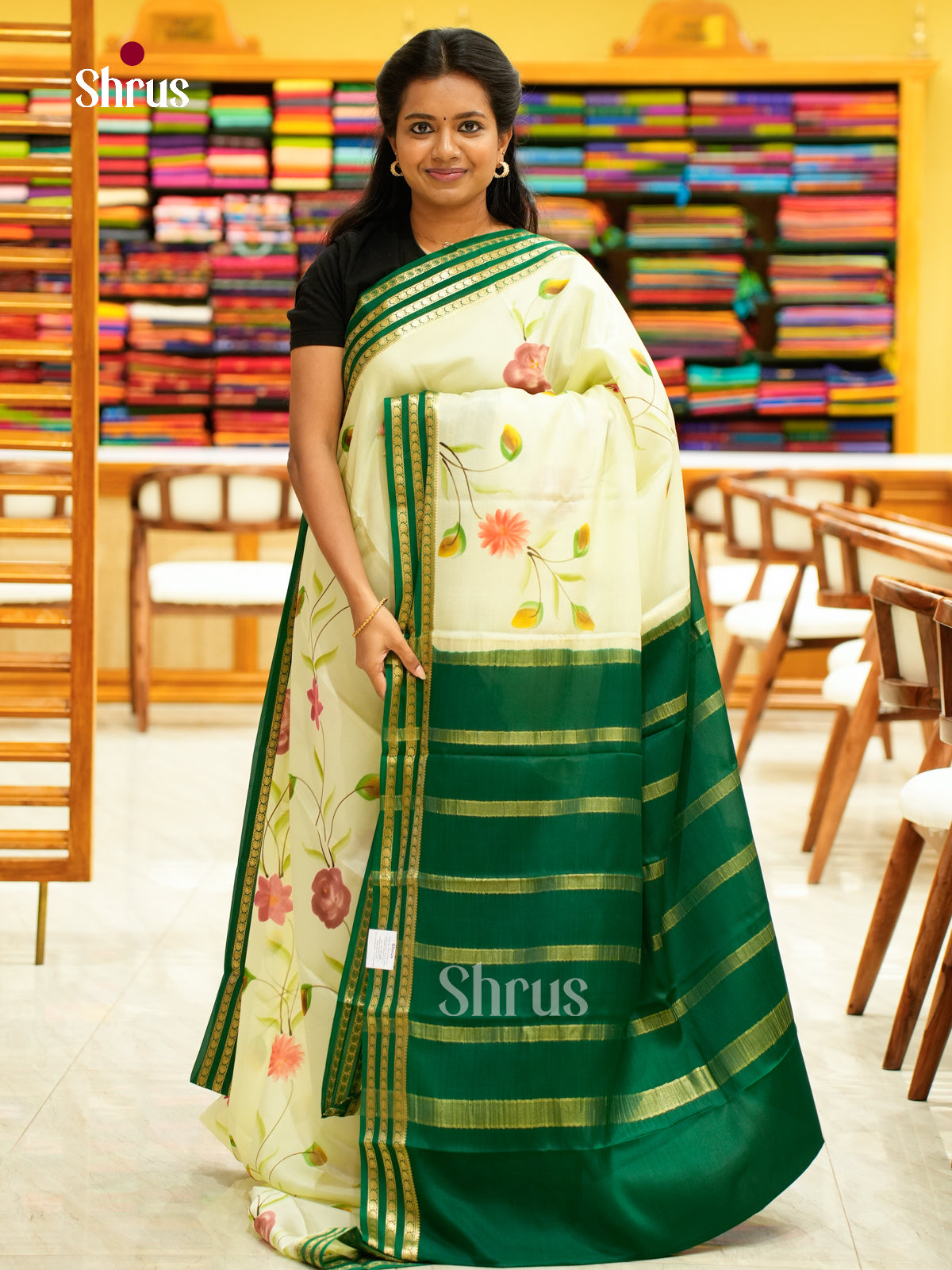 Mysore Silk Printed Saree - EH24156