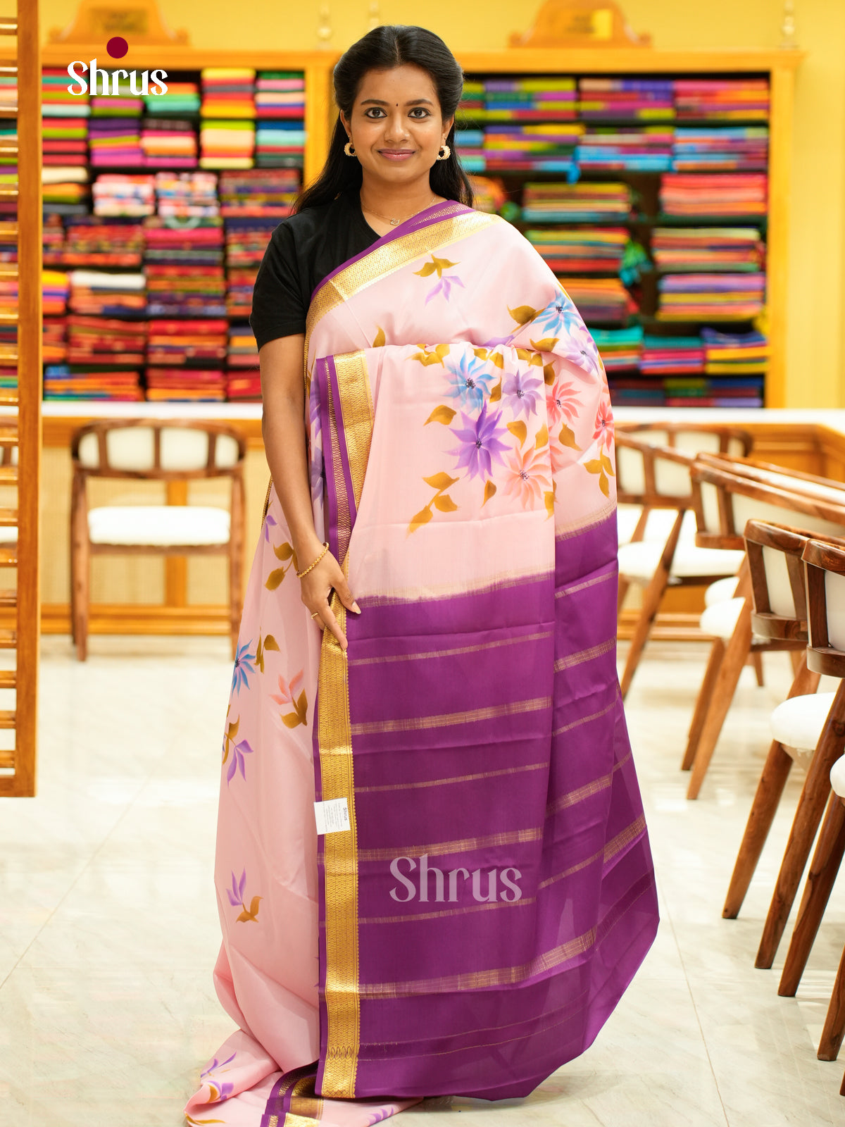 Mysore Silk Printed Saree - EH24159