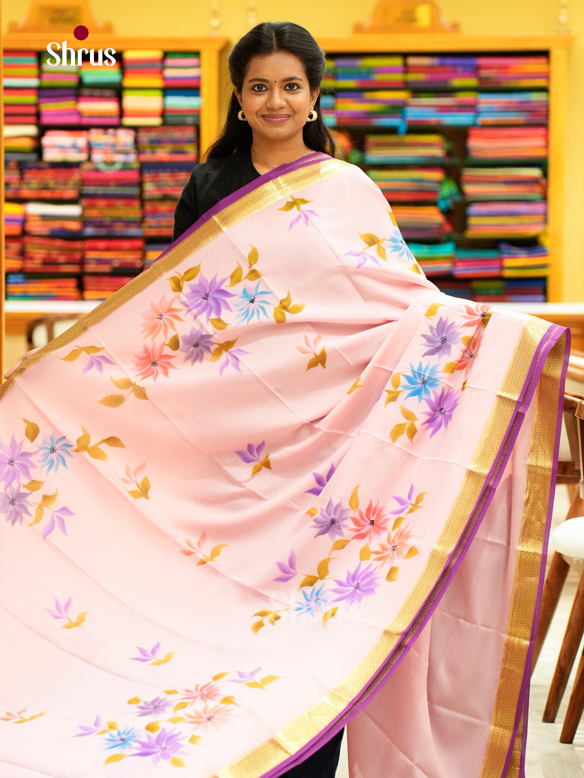 Mysore Silk Printed Saree - EH24159