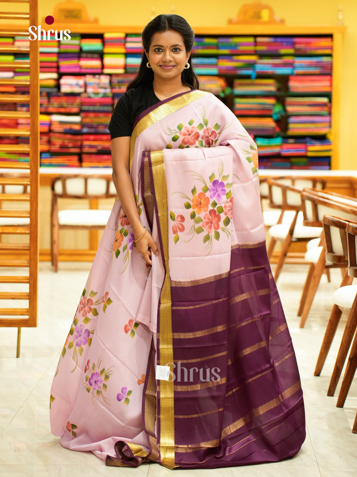 Mysore Silk Printed Saree - EH24162