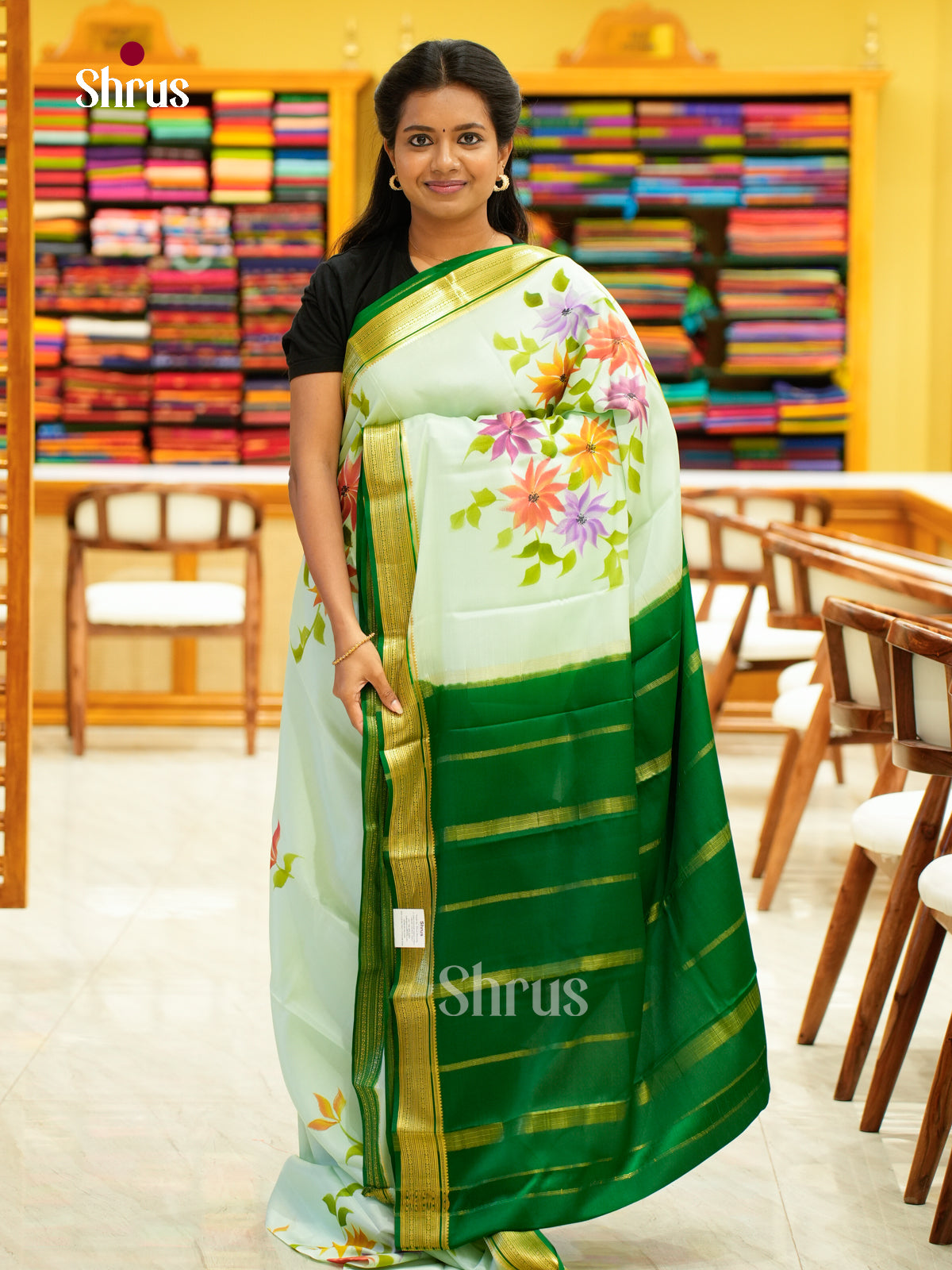 Mysore Silk Printed Saree - EH24164