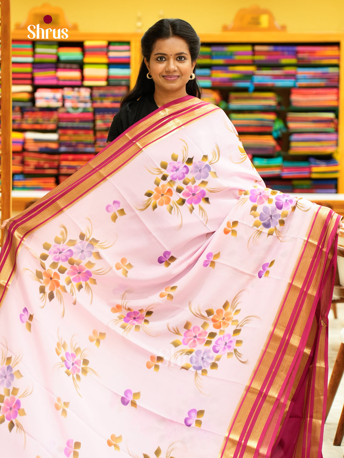 Mysore Silk Printed Saree - EH24166