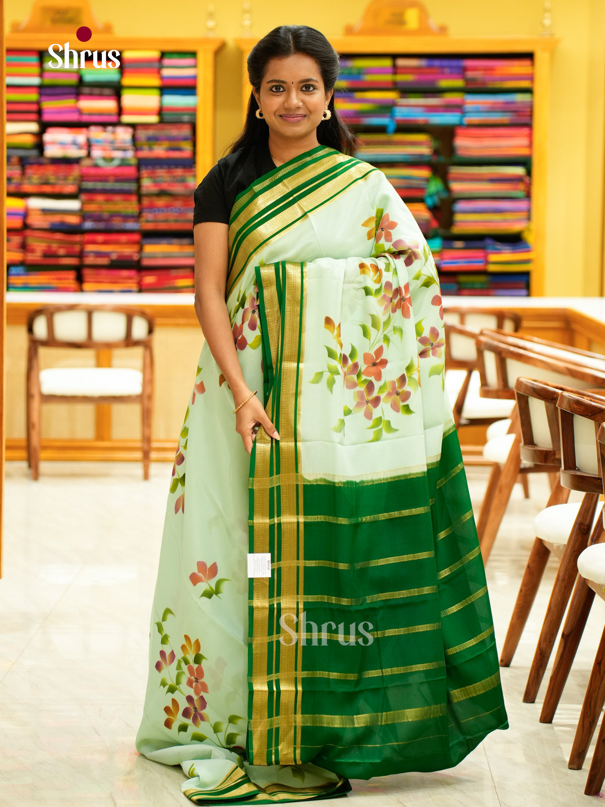 Mysore Silk Printed Saree - EH24167