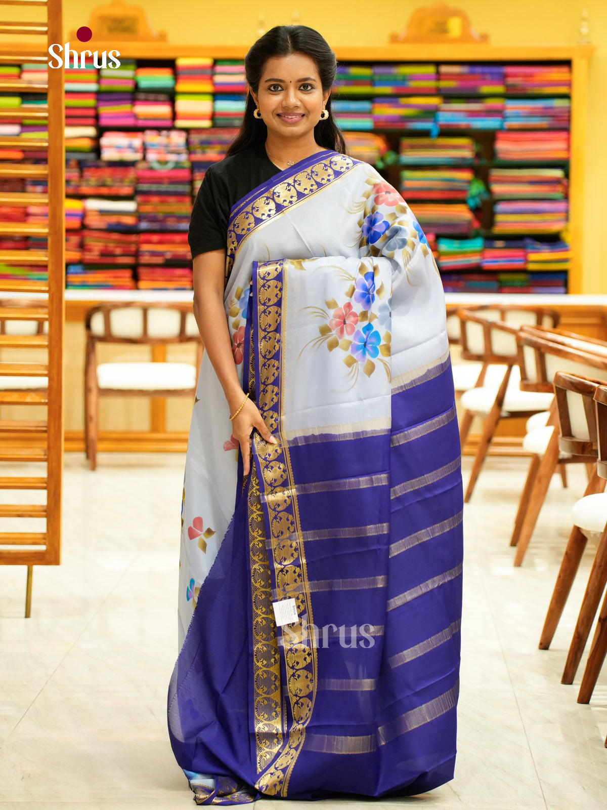 Mysore Silk Printed Saree - EH24170