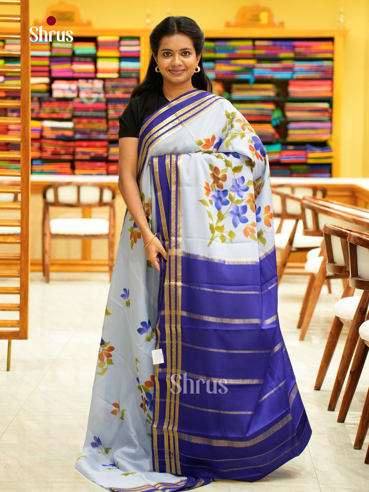 Mysore Silk Printed Saree - EH24171