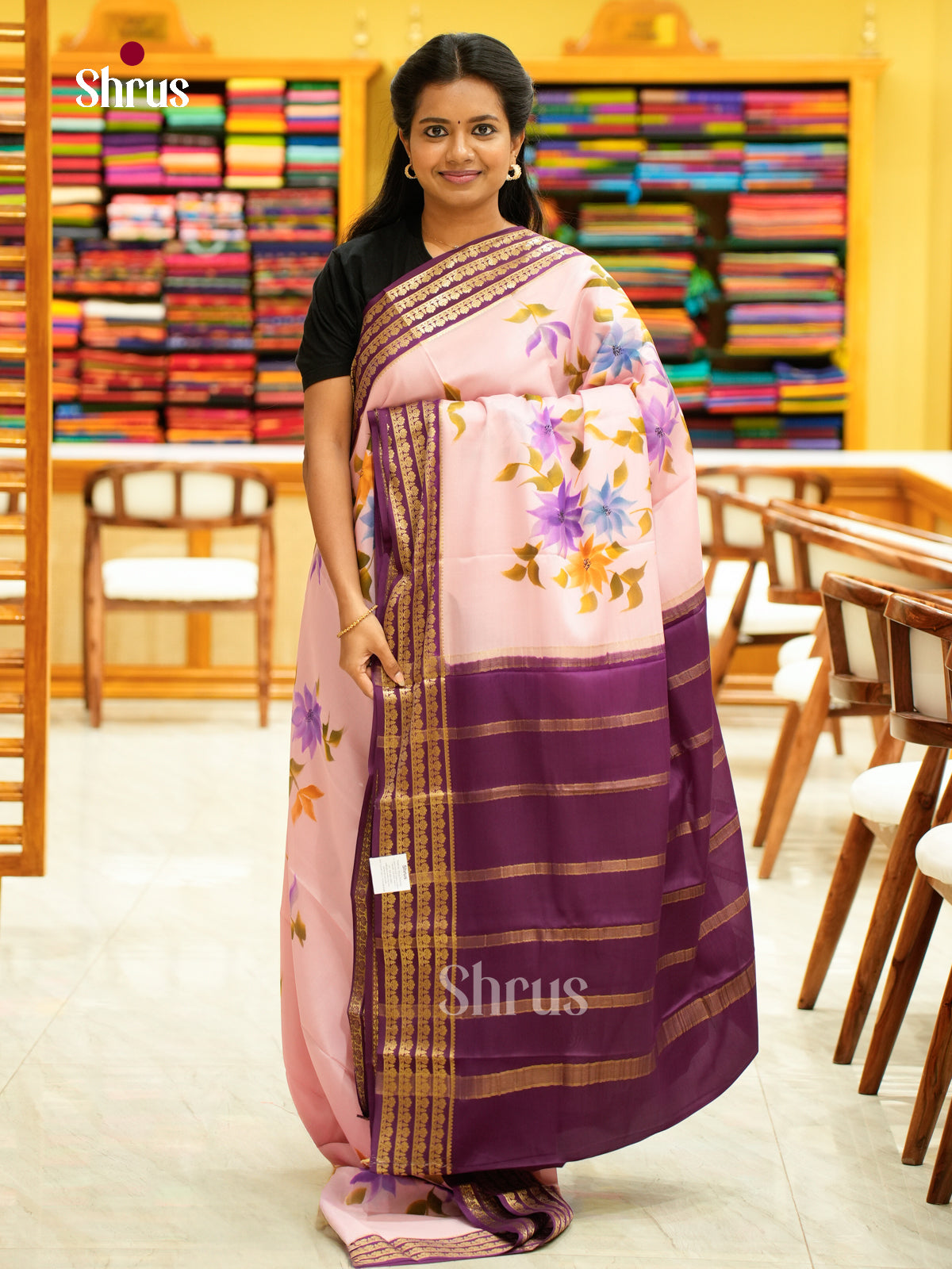 Mysore Silk Printed Saree - EH24172