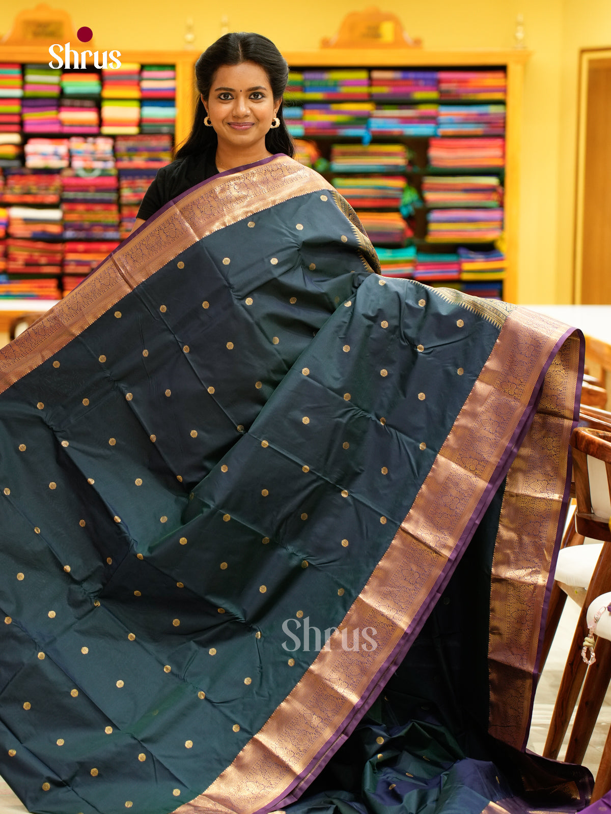 Kanchipuram halfpure Saree - EH25005