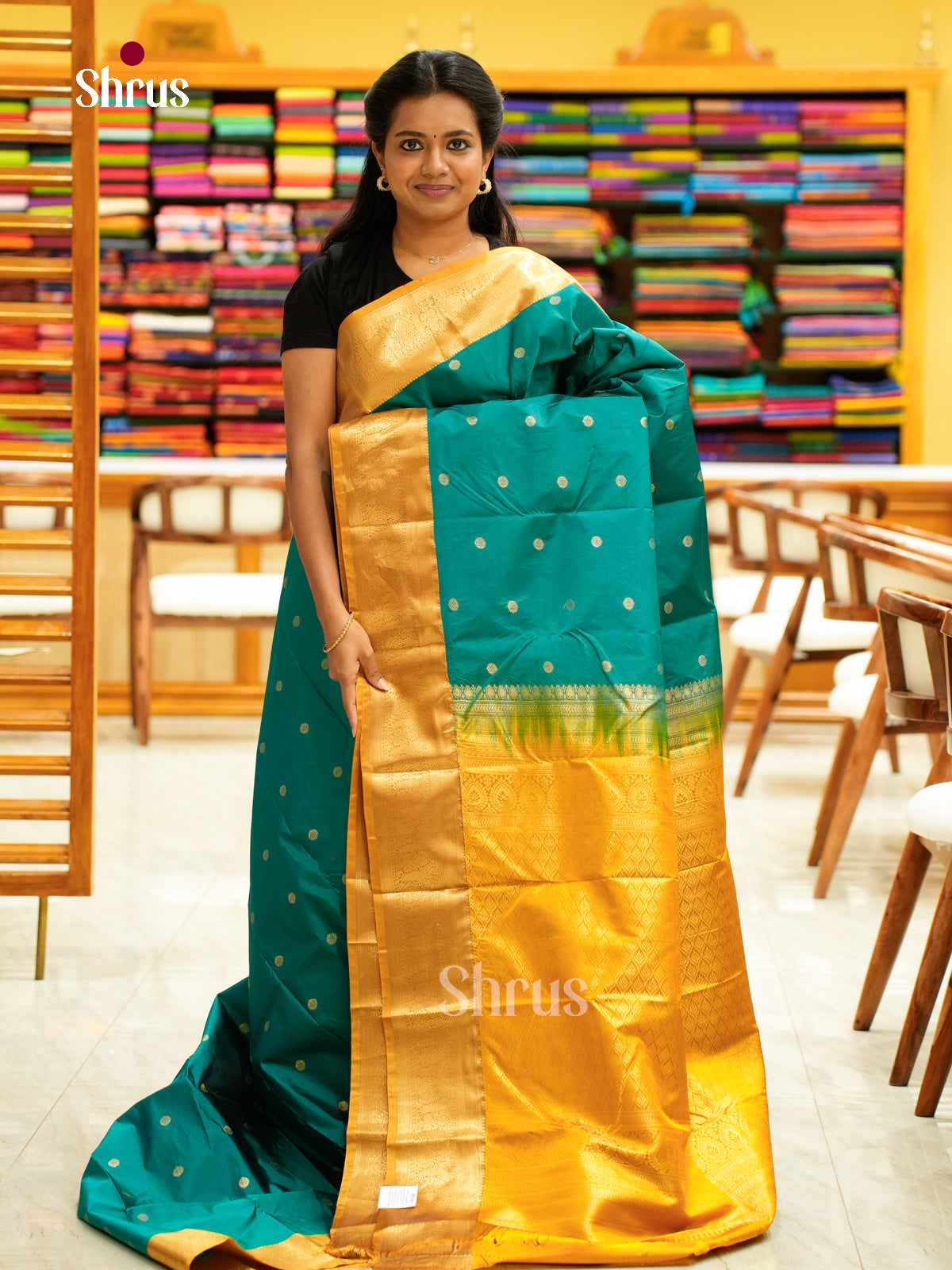 Kanchipuram halfpure Saree - EH25006
