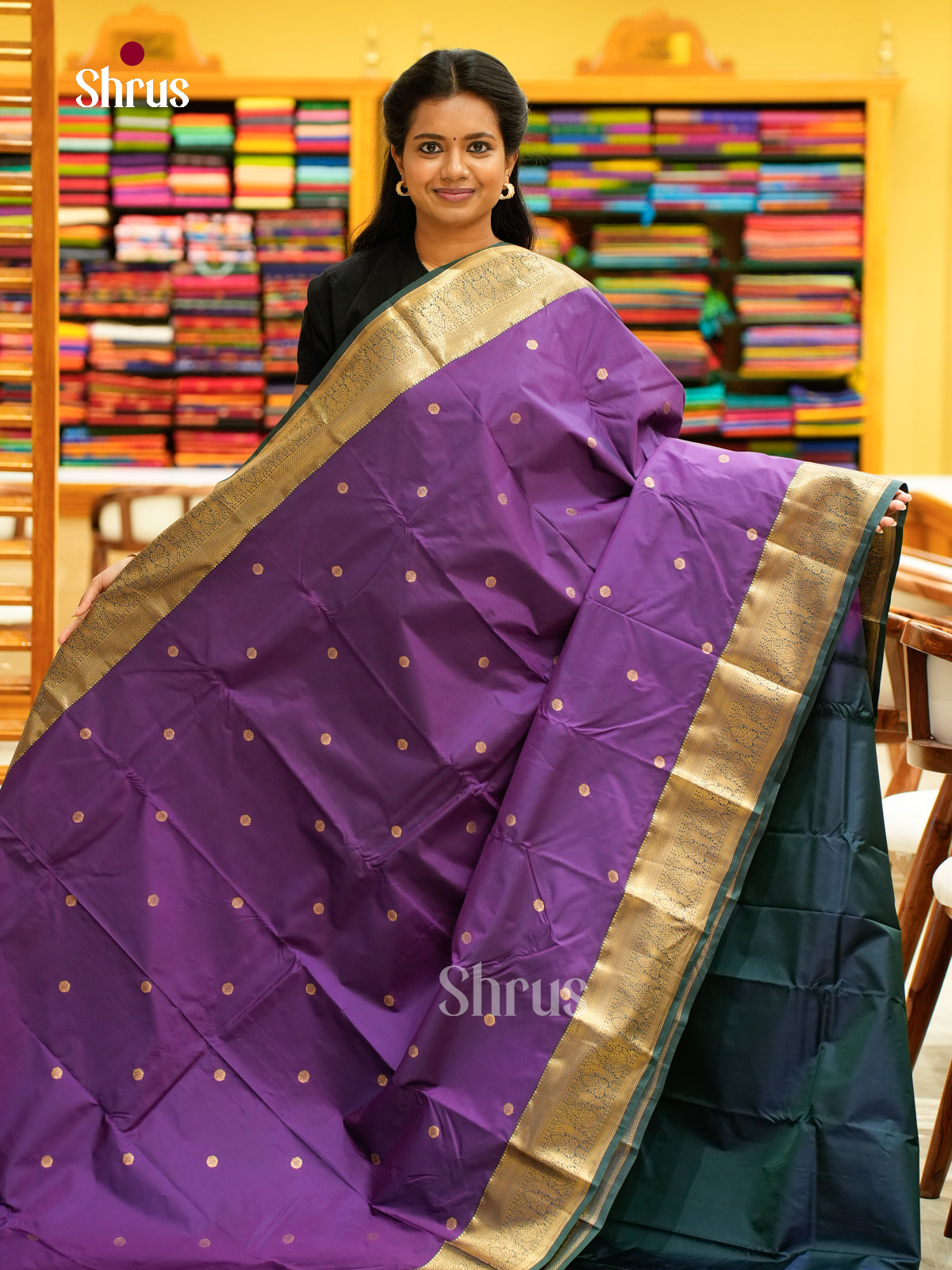 Kanchipuram halfpure Saree - EH25007