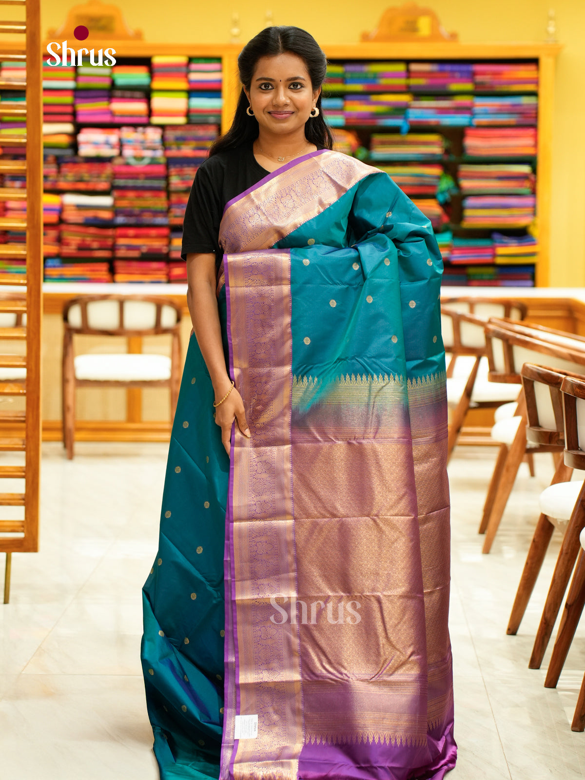 Kanchipuram halfpure Saree - EH25018