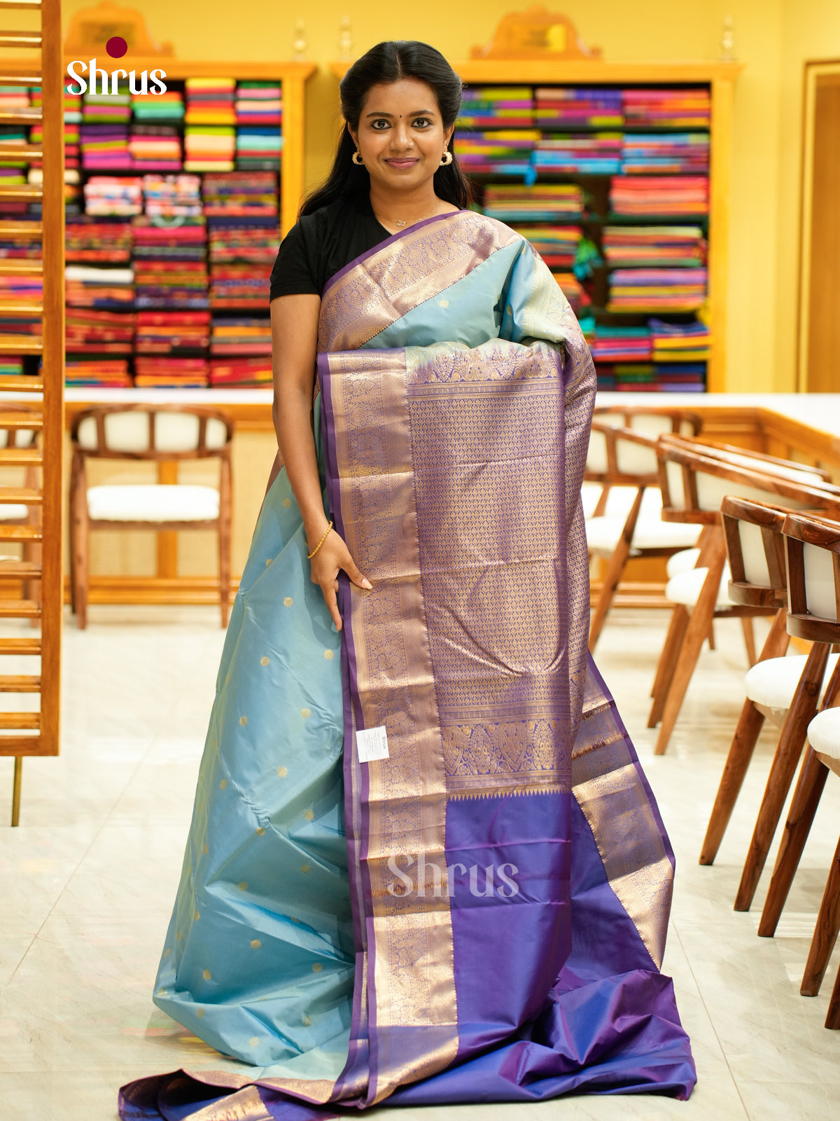 Kanchipuram halfpure Saree - EH25027