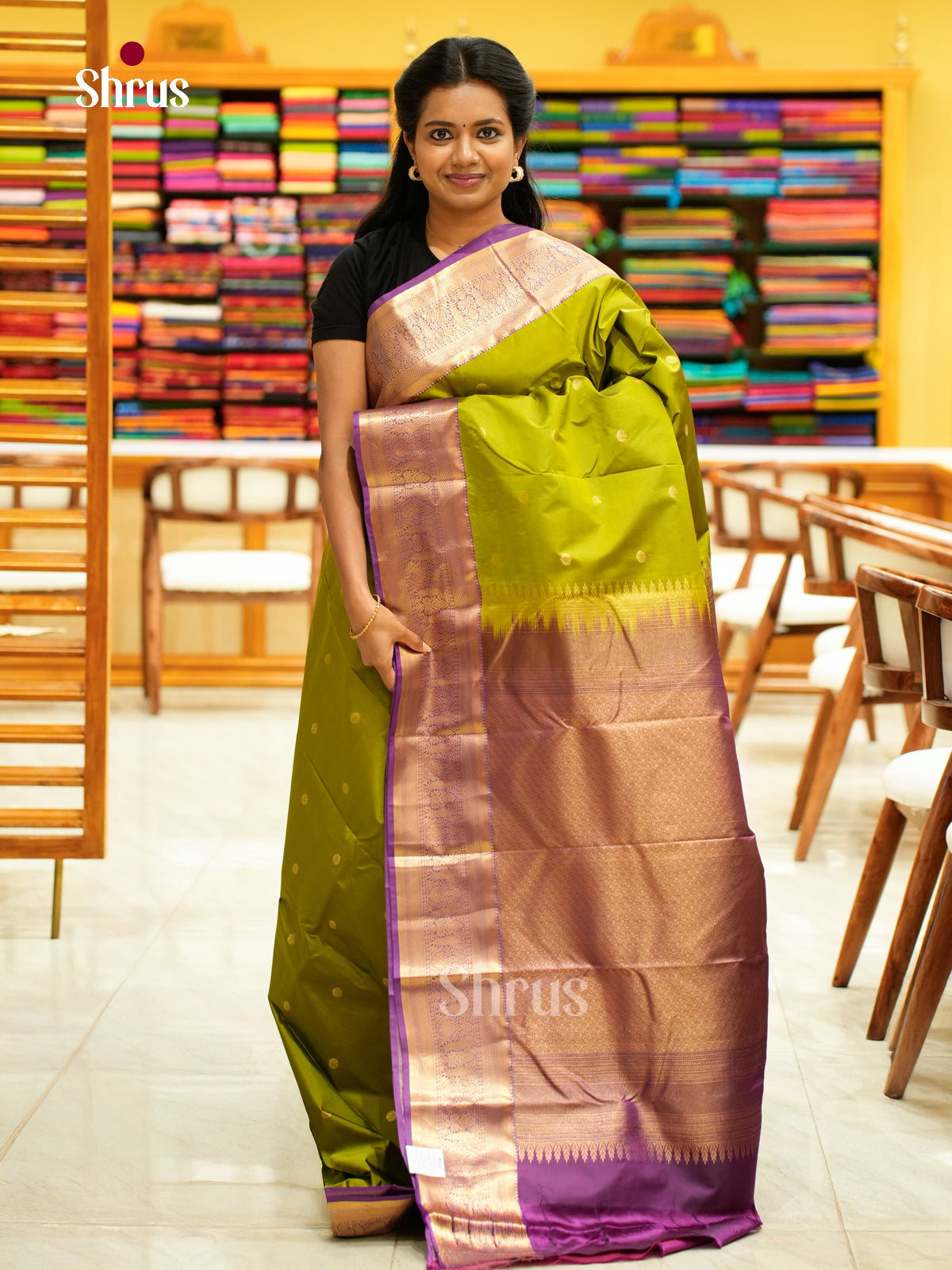 Kanchipuram halfpure Saree - EH25028