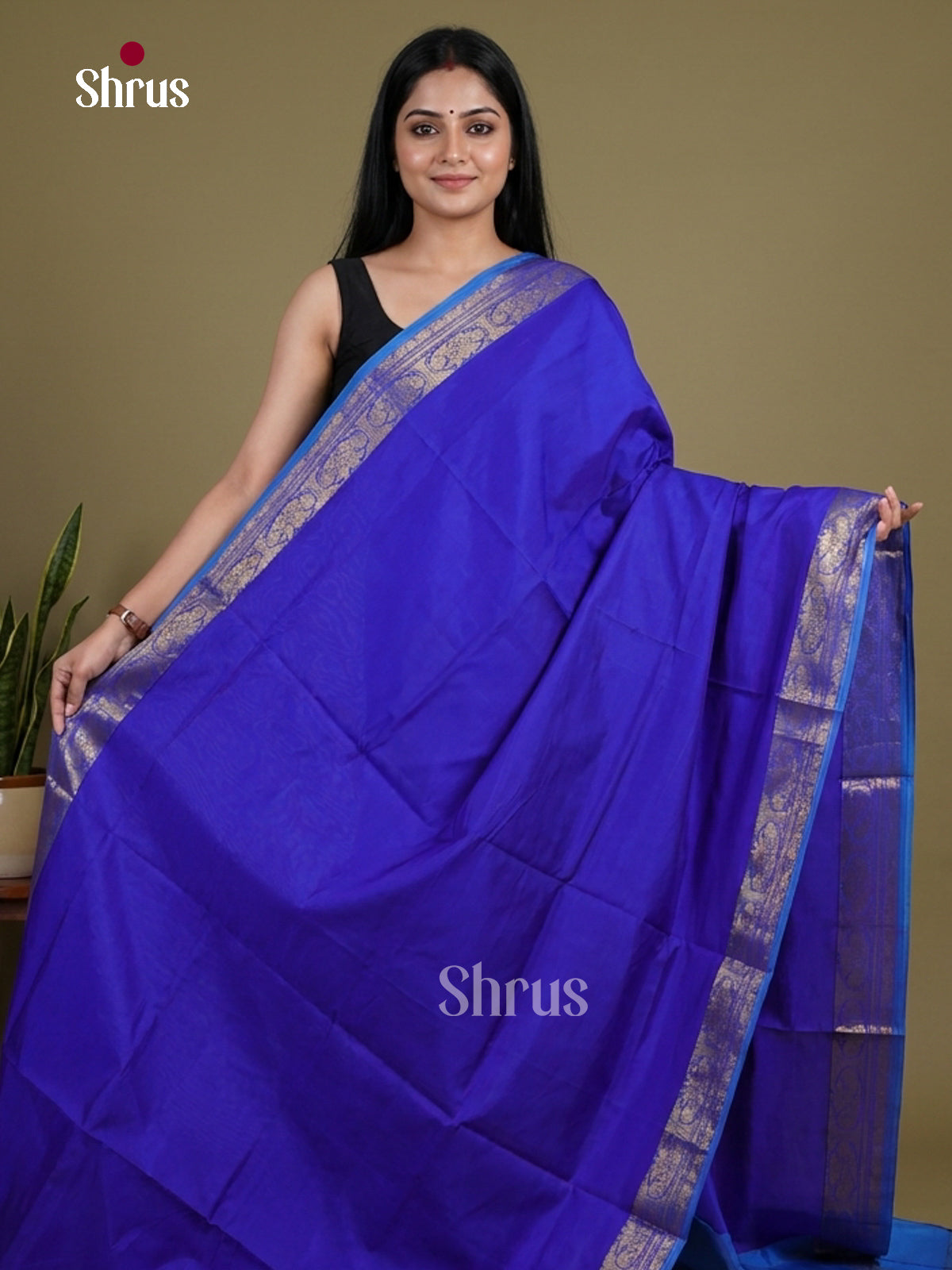 Silkcotton-halfpure Saree - EH28123