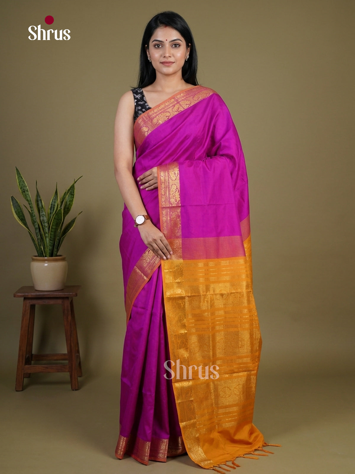 Silkcotton-halfpure Saree - EH28129