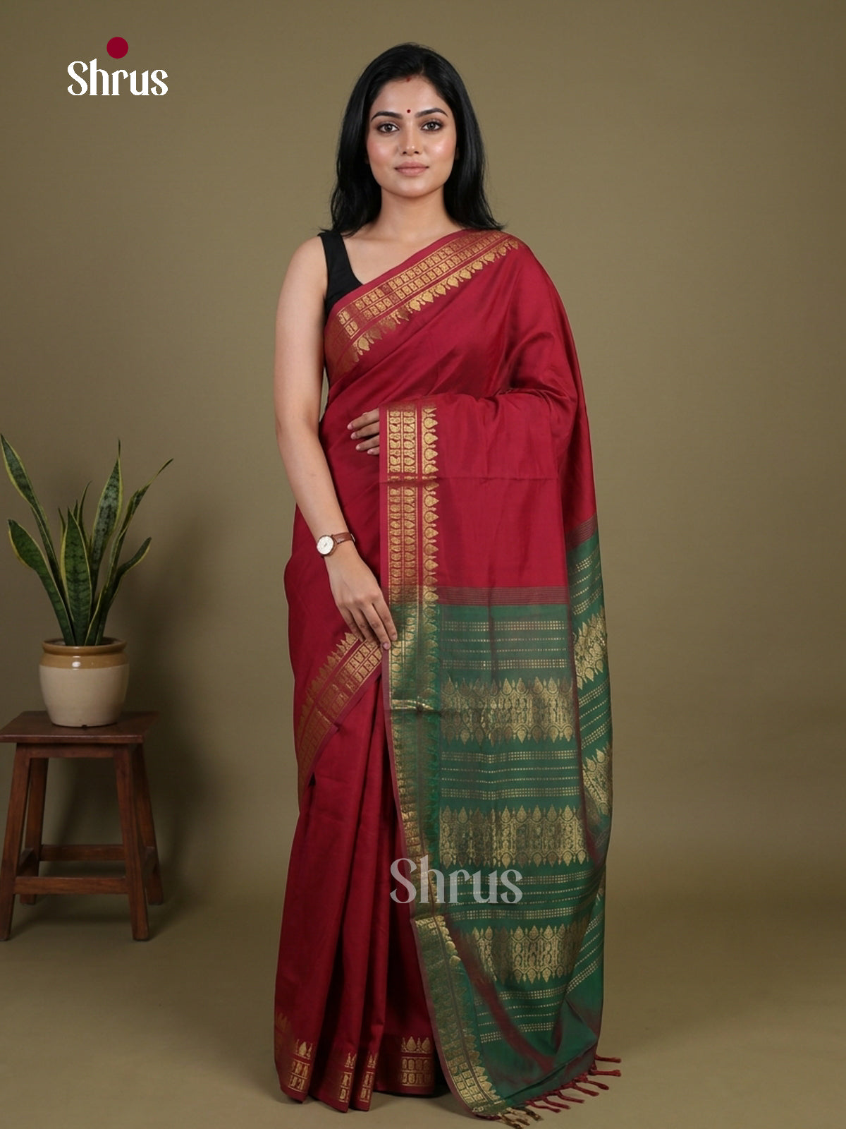 Silkcotton-halfpure Saree - EH28134