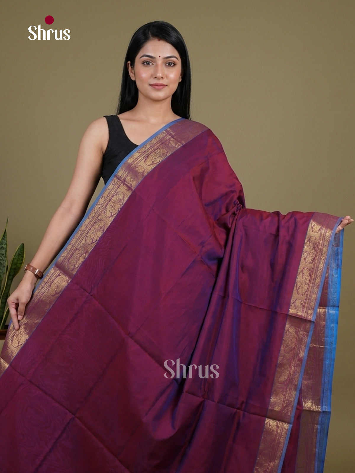 Silkcotton-halfpure Saree - EH28137