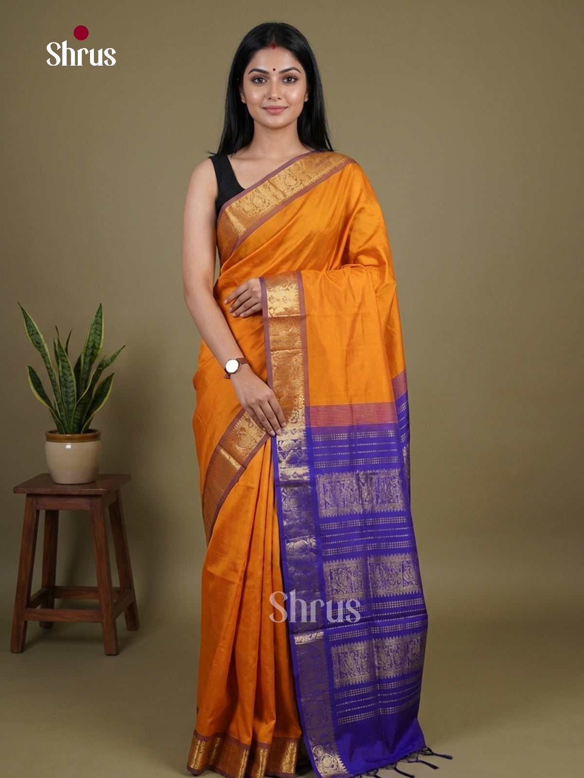 Silkcotton-halfpure Saree - EH28141