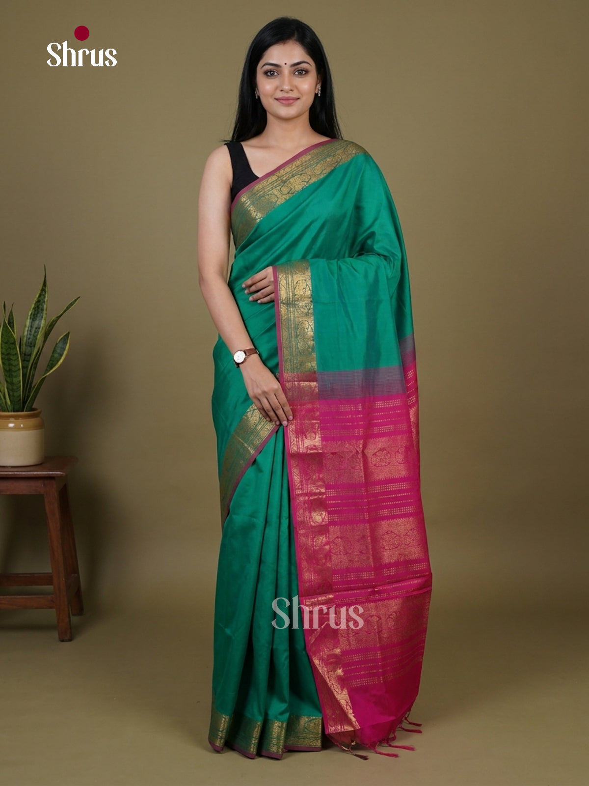 Silkcotton-halfpure Saree - EH28143
