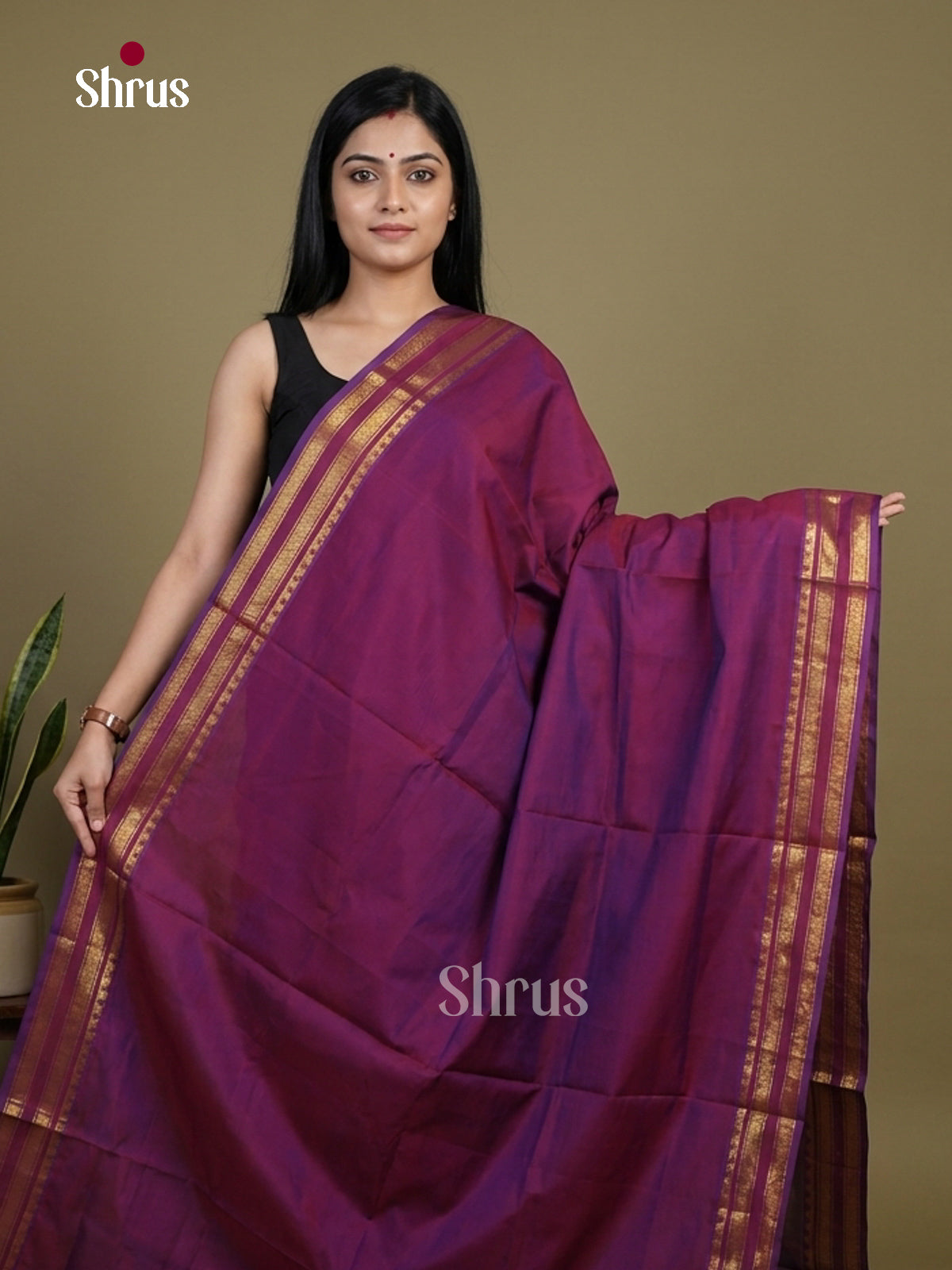 Silkcotton-halfpure Saree - EH28153