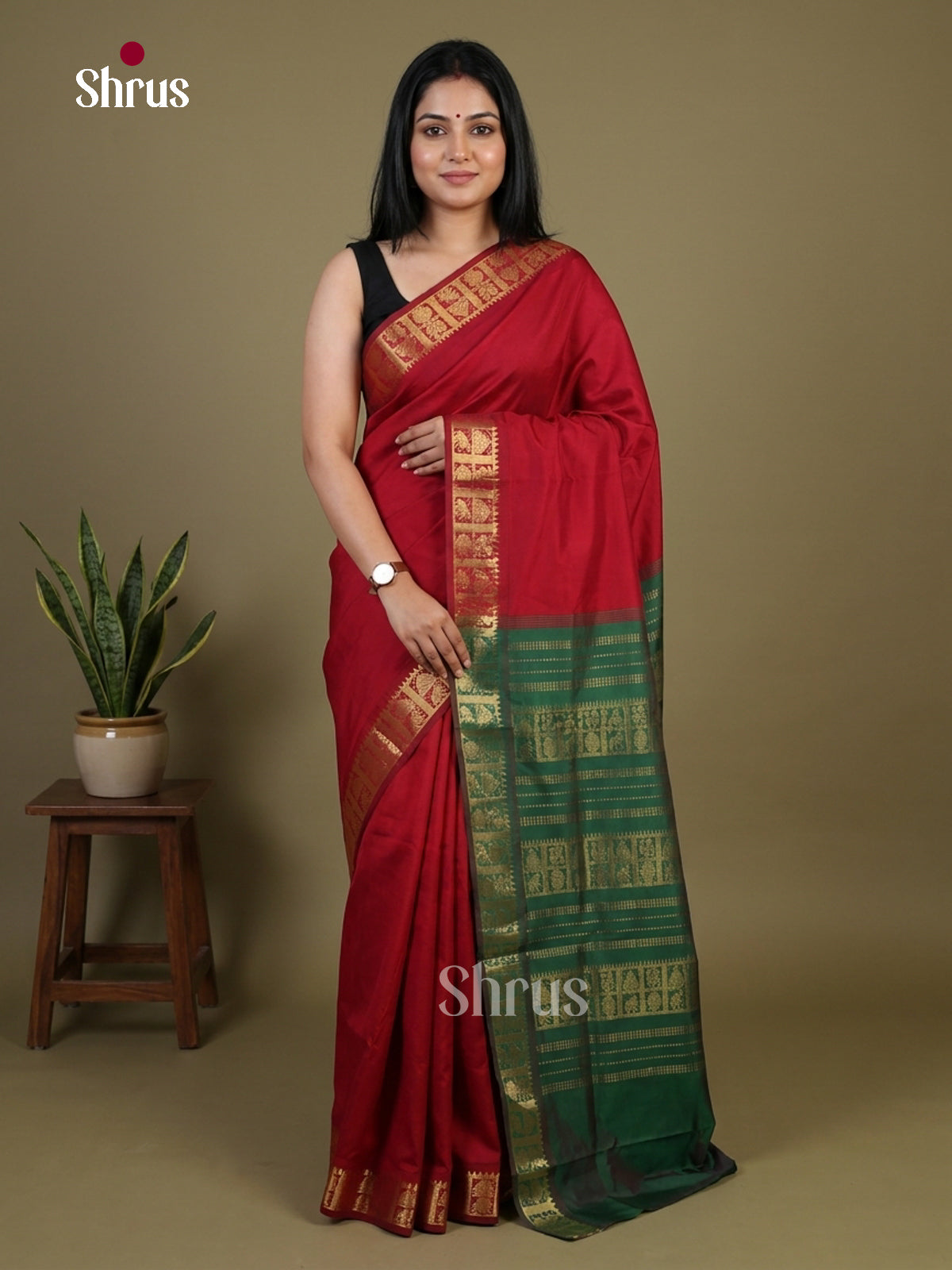 Silkcotton-halfpure Saree - EH28154