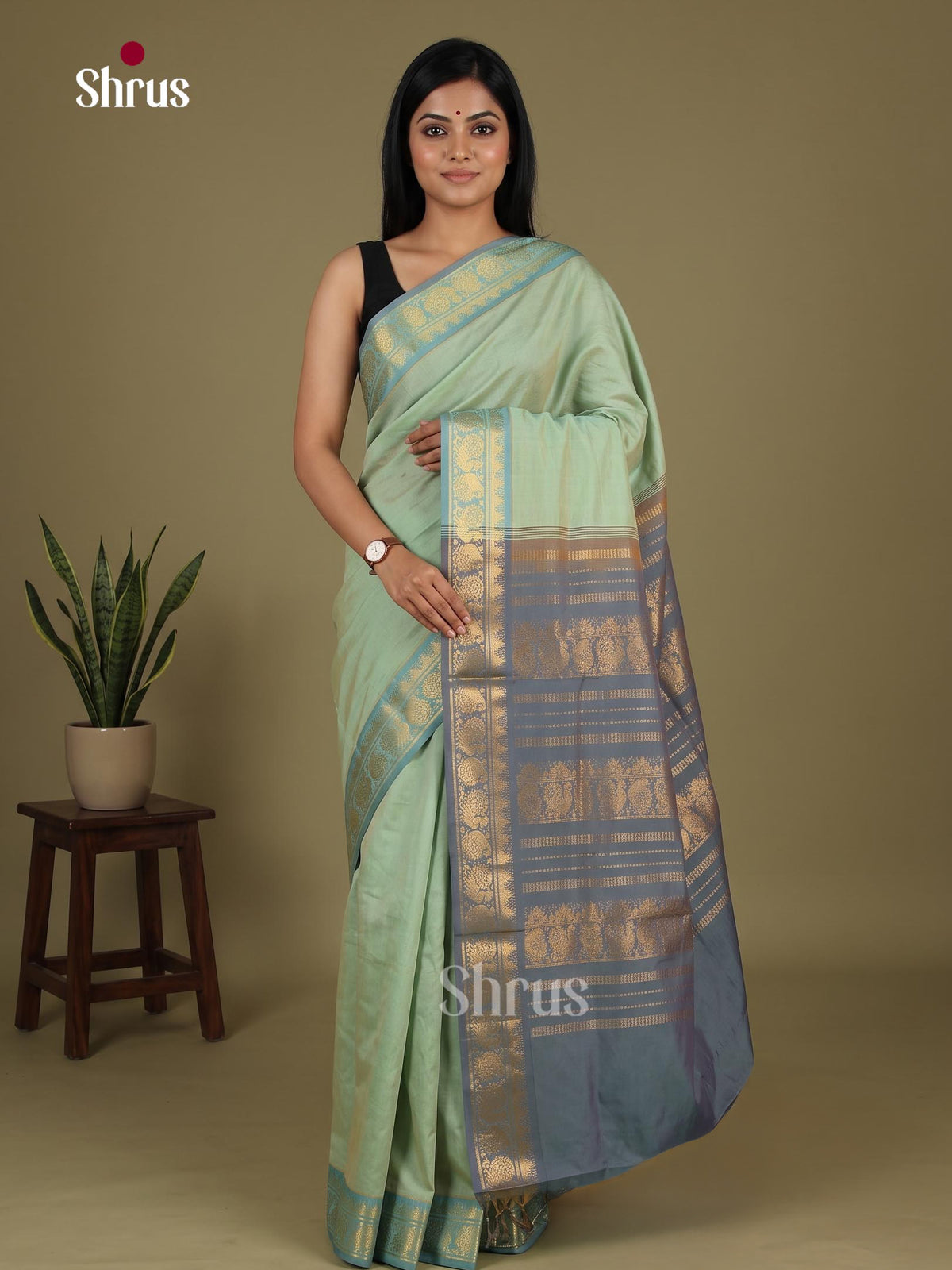 Silkcotton-halfpure Saree - EH28155