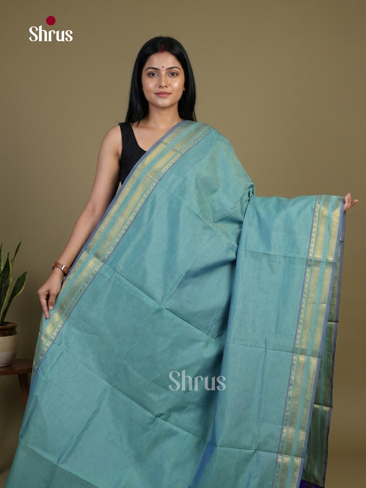 Silkcotton-halfpure Saree - EH28161