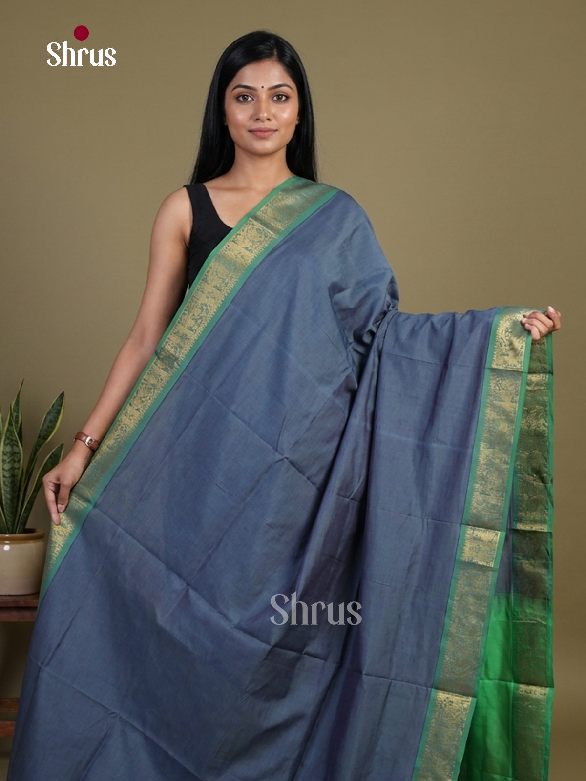 Silkcotton-halfpure Saree - EH28183