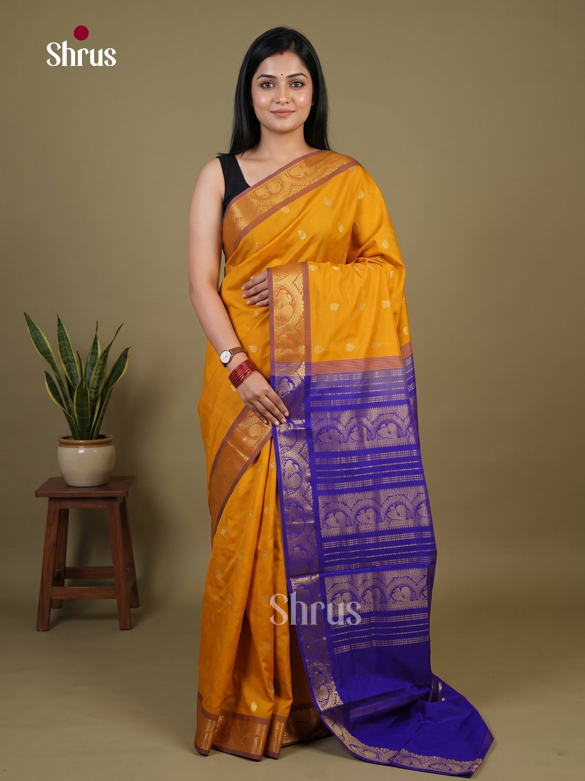 Silkcotton-halfpure Saree - EH28219