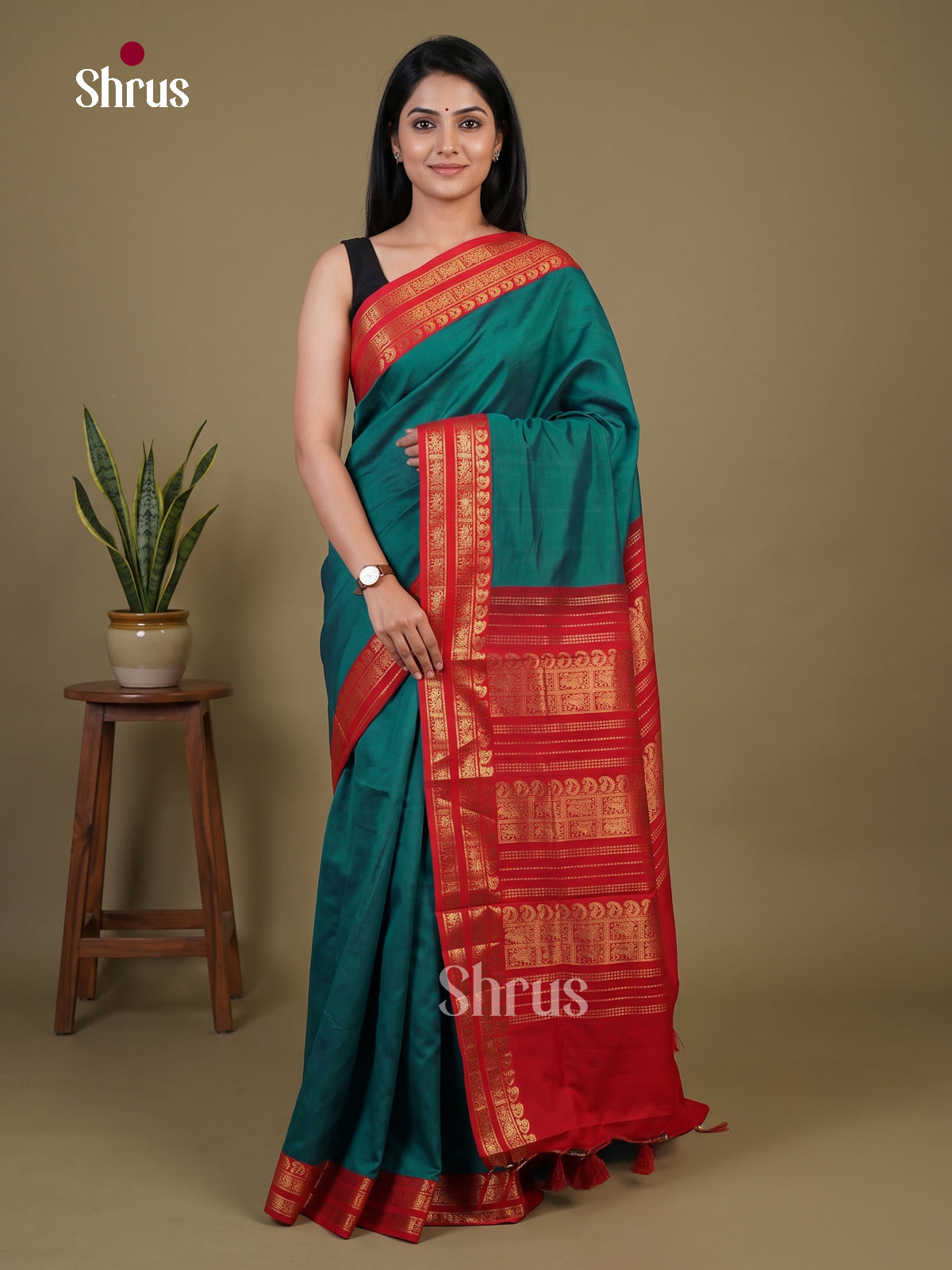 Silkcotton-halfpure Saree - EH28236