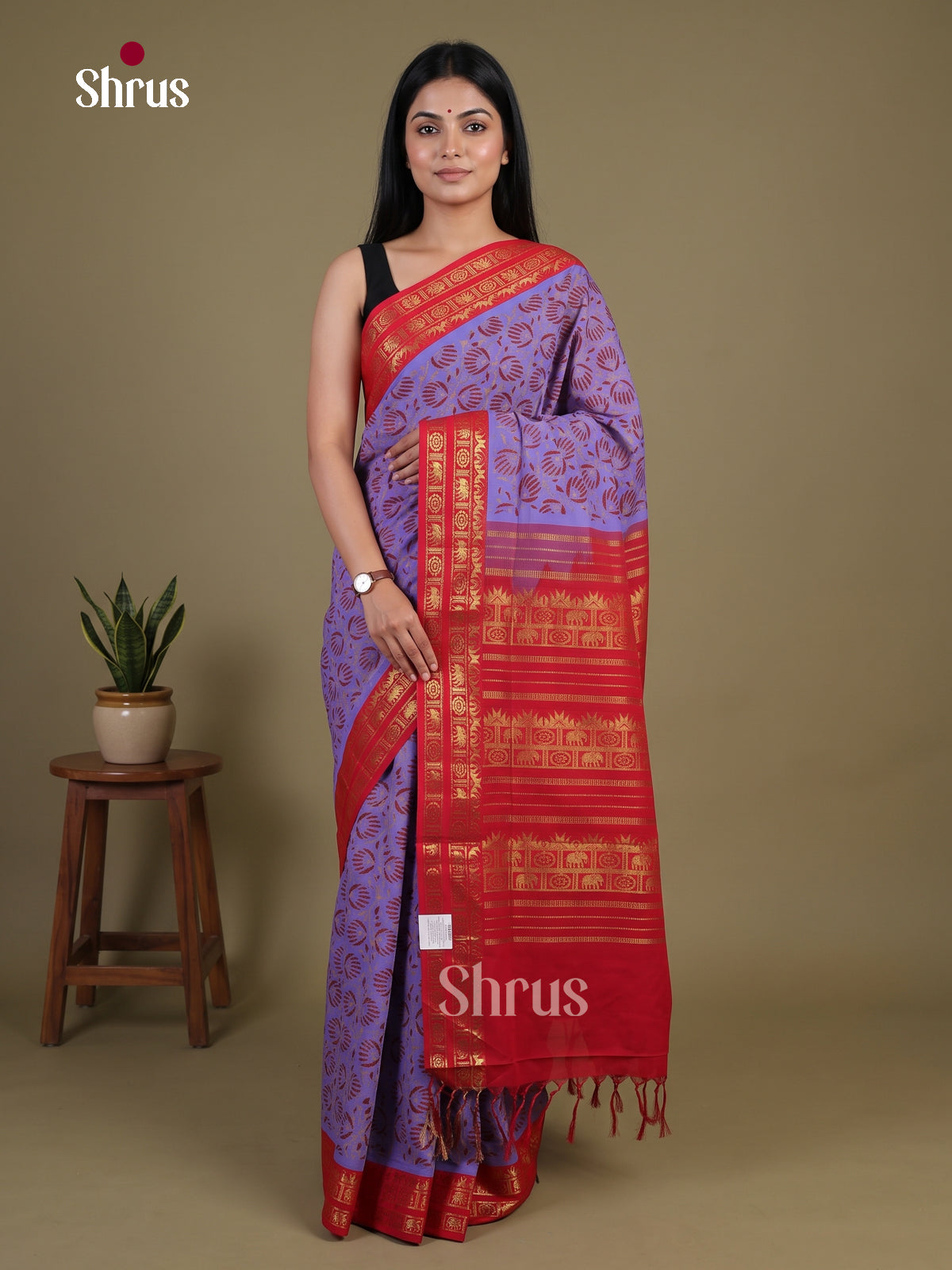 Silkcotton-halfpure Saree - EH28303