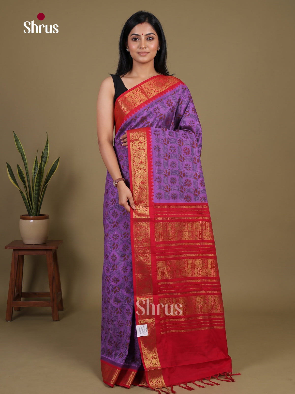 Silkcotton-halfpure Saree - EH28304