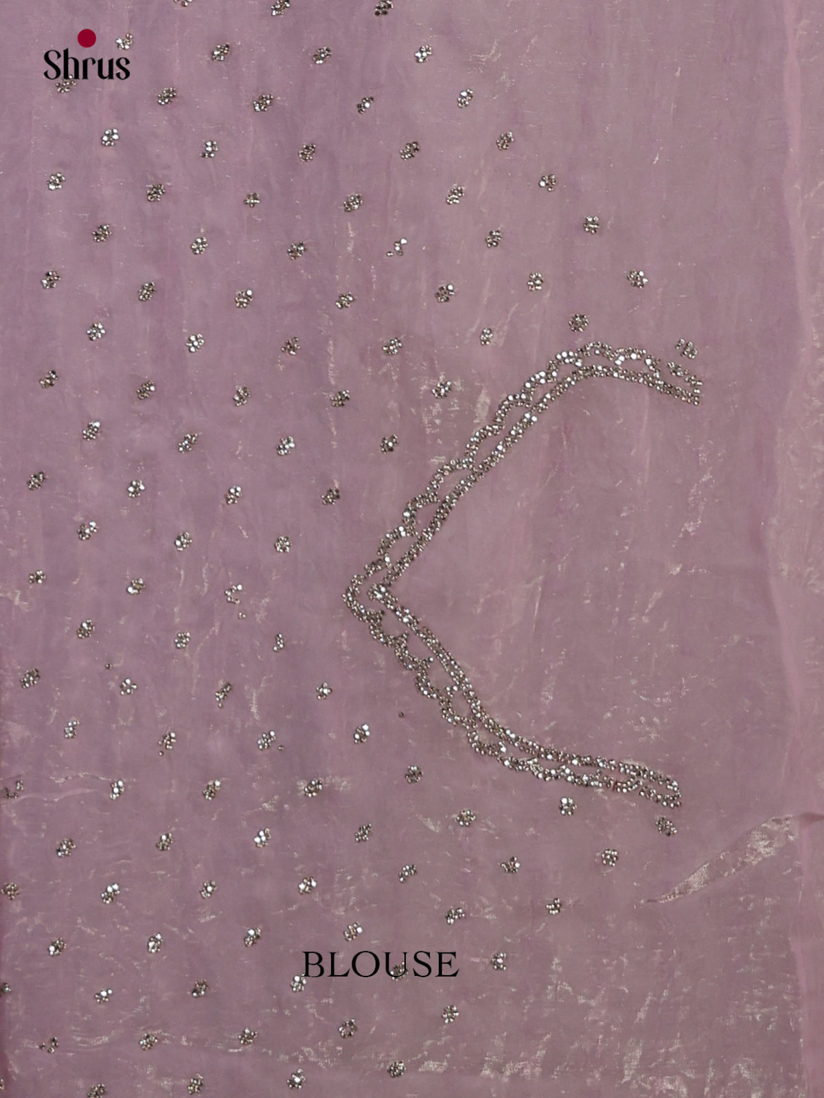Charming Lavender Designer Saree with stone work - Shop on Shrus.com
