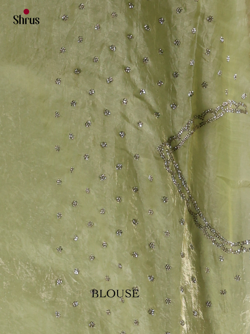 Beautiful Light Green Designer Saree with stone work