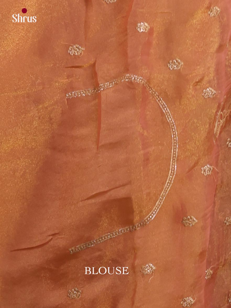 Radiant Orange Designer Saree with sequin embroidery