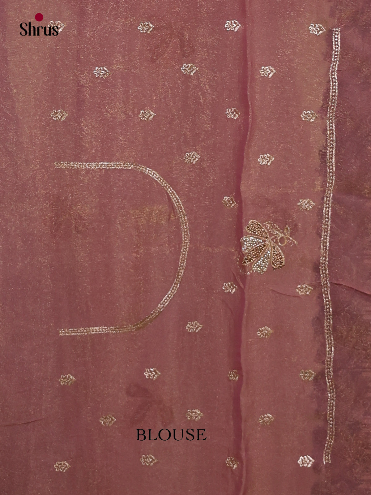 Elegant Onion peel Designer Saree with floral embroidery - Shop on Shrus.com