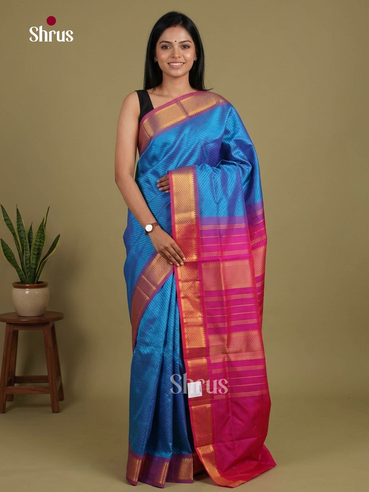 Silk Cotton Saree - EI01013