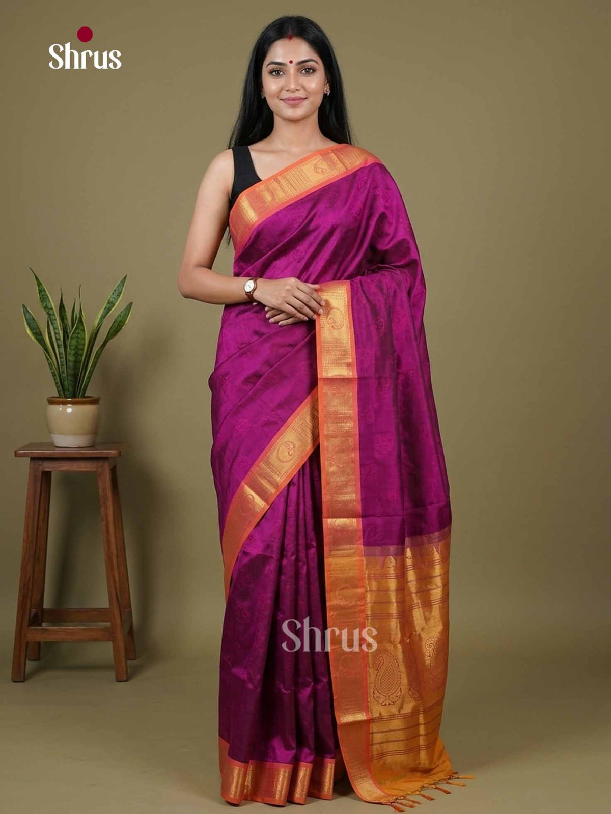 Silk Cotton Saree - EI01018