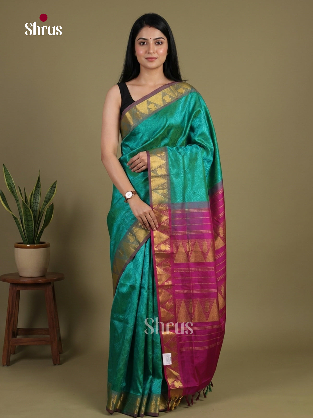Silk Cotton Saree - EI01020