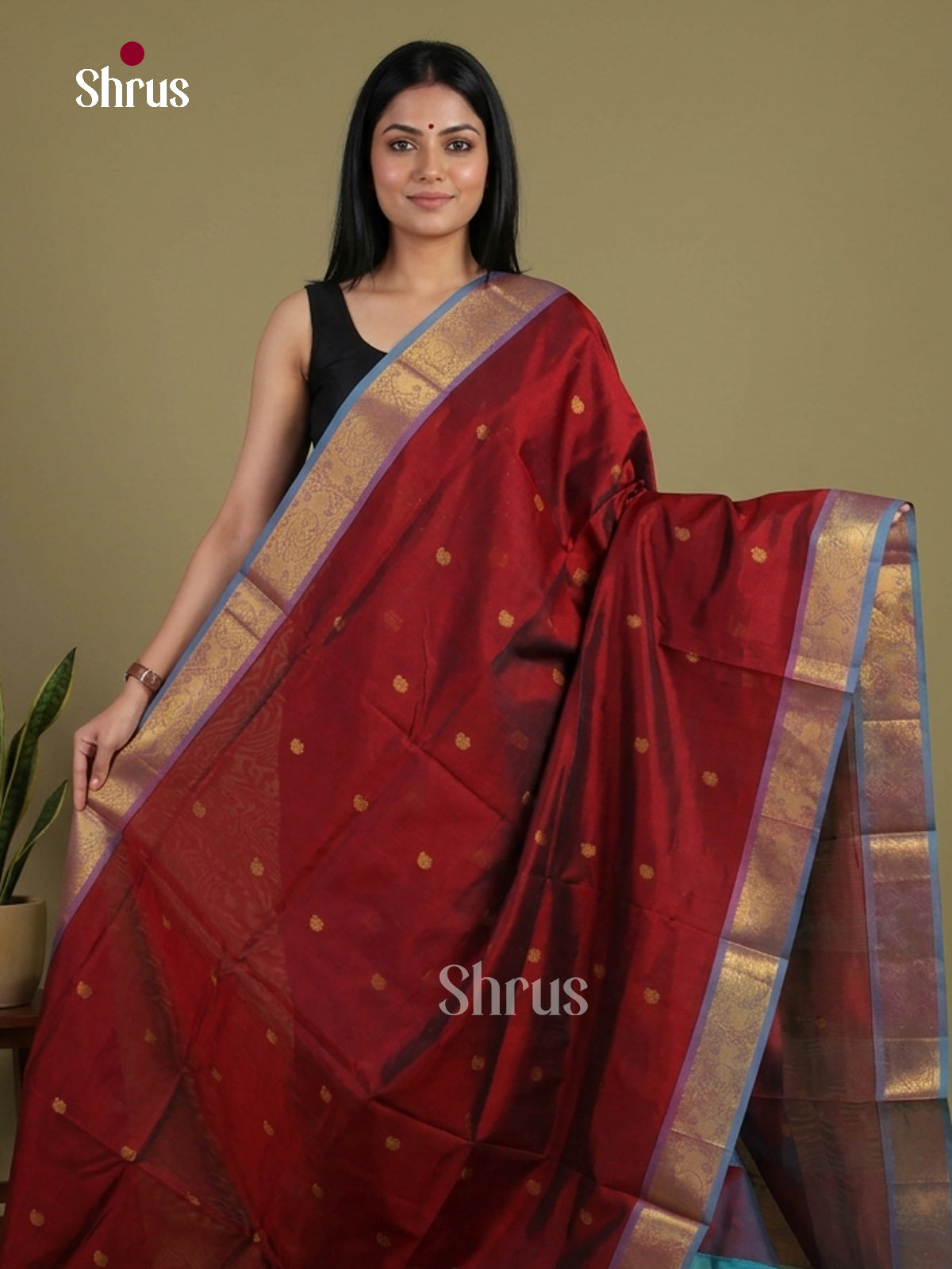 Silk Cotton Saree - EI01073