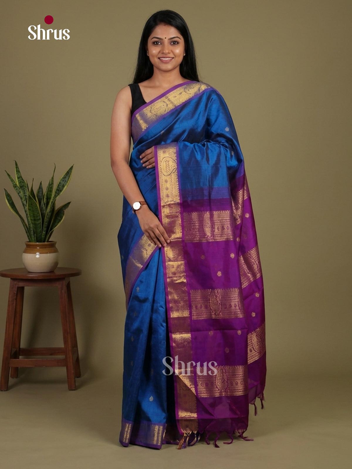 Silk Cotton Saree - EI01075