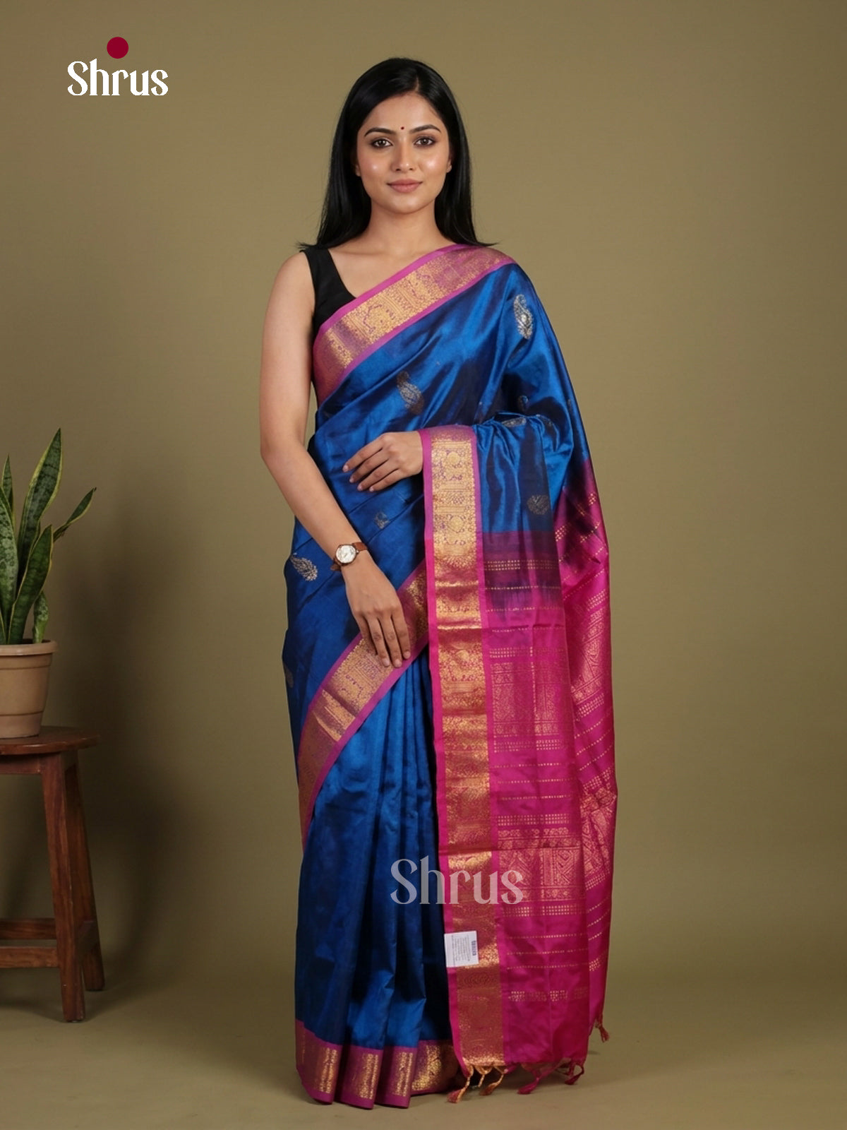 Silk Cotton Saree - EI01085