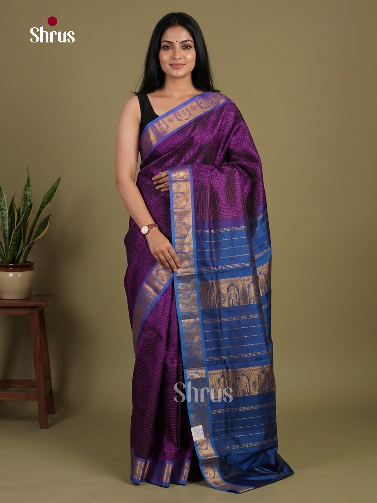 Silk Cotton Saree - EI01101