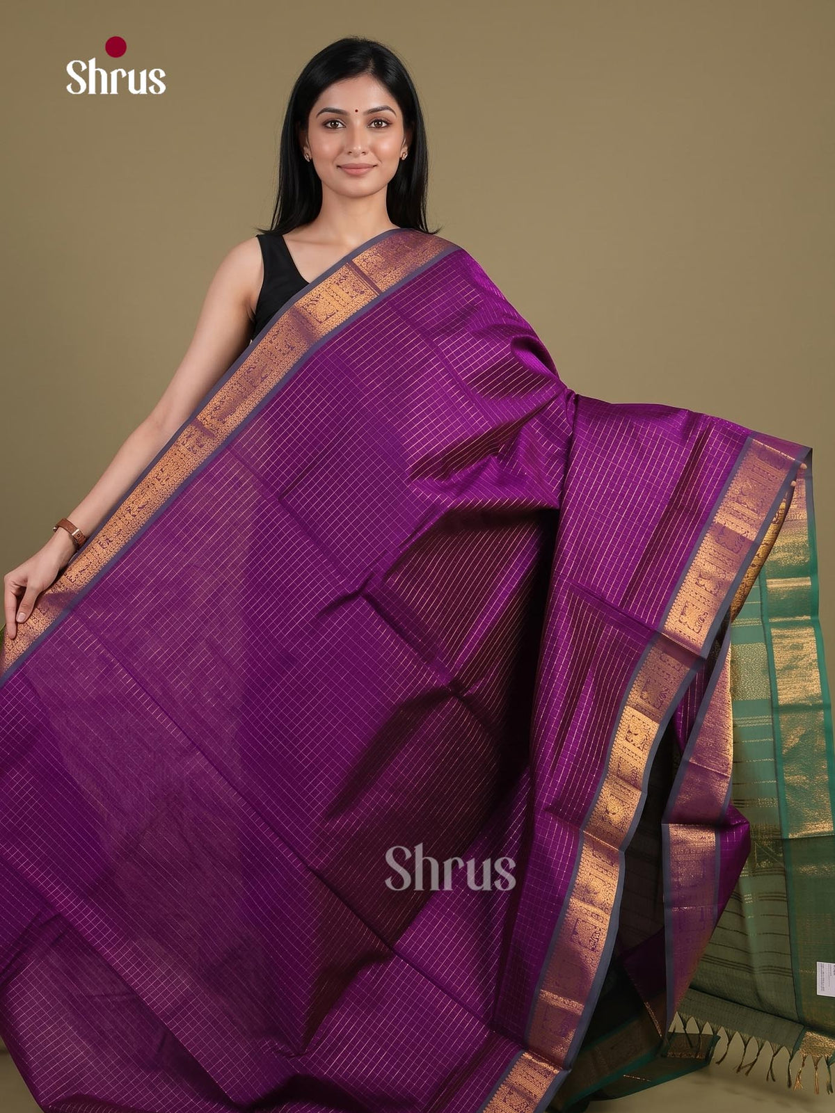 Silk Cotton Saree - EI01141