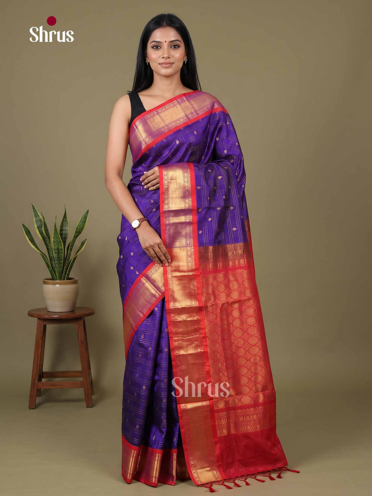 Silk Cotton Saree - EI01151