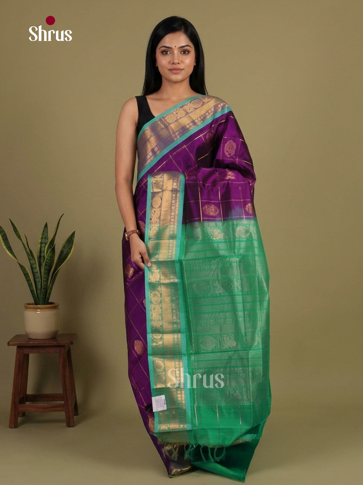 Silk Cotton Saree - EI01154