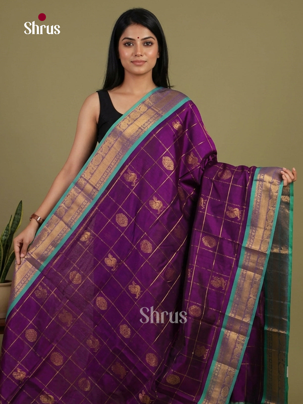 Silk Cotton Saree - EI01154