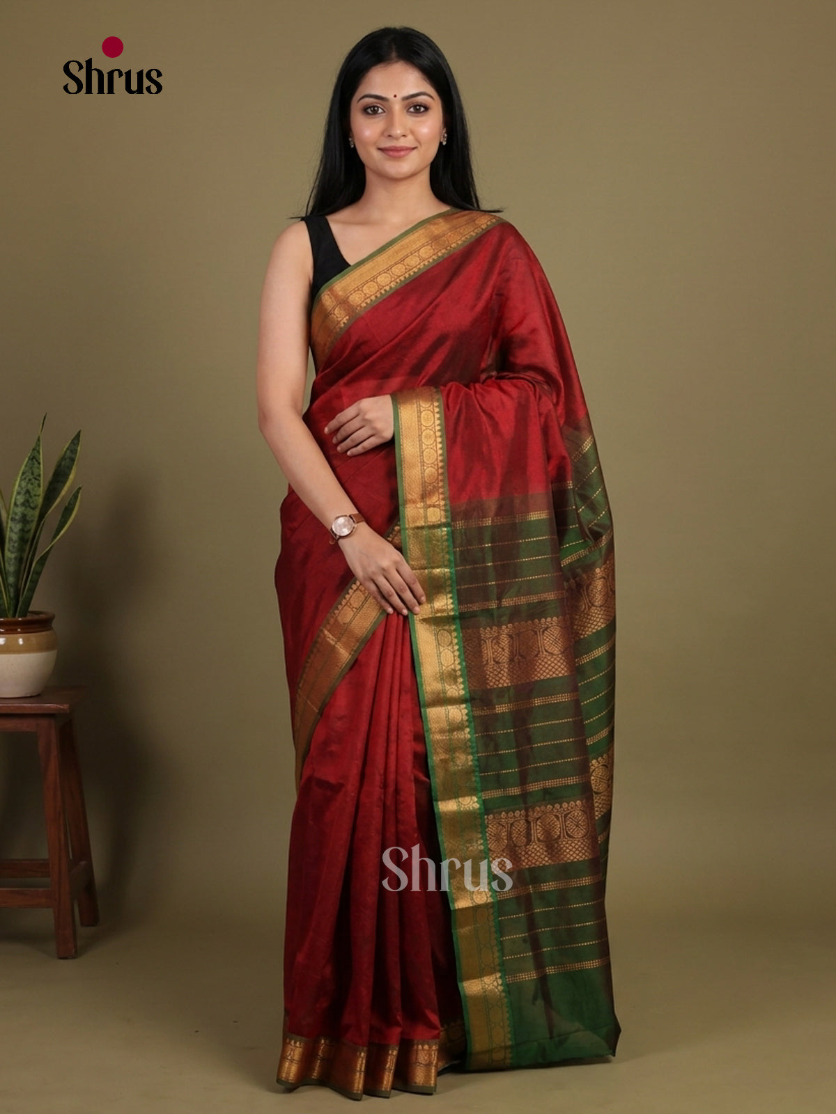 Silk Cotton Saree - EI01182