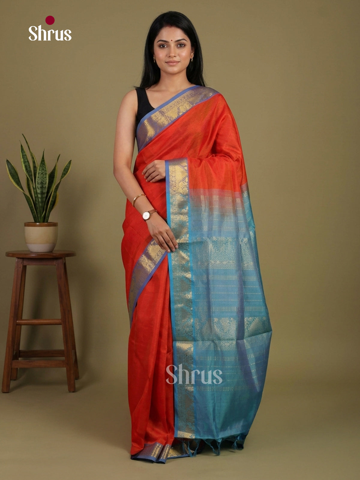 Silk Cotton Saree - EI01191